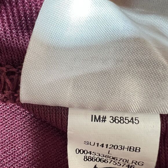 Nike Jersey Mens Large Maroon White Short Sleeve Baseball Button Up Logo Jersey - Picture 11 of 12